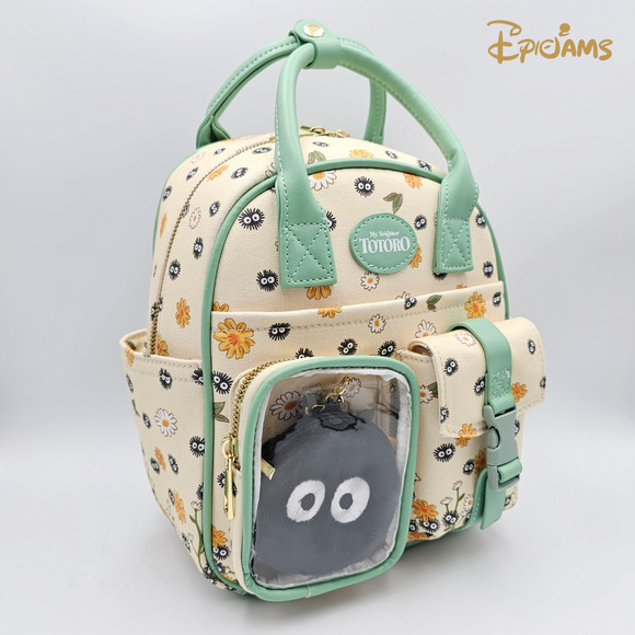 Studio Ghibli My Neighbor Totoro Soot Sprites Coin Pouch Mini Backpack Bag New - Picture 3 of 5